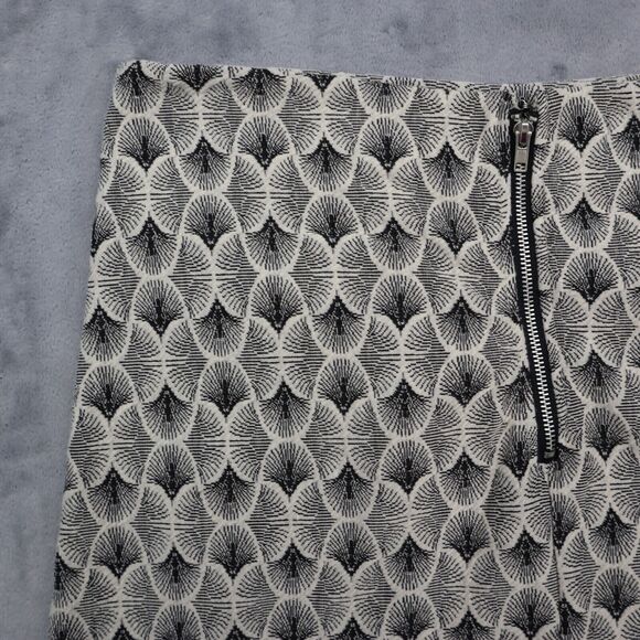 Sans Souci Skirt Womens M Black Flat Front Pockets Back Zip Above Knee A Line - Picture 13 of 16